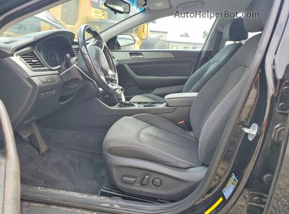 5NPE34AF5JH612156 2018 HYUNDAI SONATA Black წინა სალონის ხედი