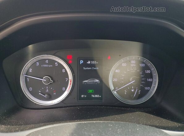 5NPE34AF5JH612156 2018 HYUNDAI SONATA Black ხელსაწყოთა პანელის ხედი