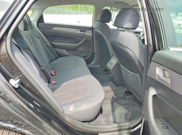 5NPE34AF5JH612156 2018 HYUNDAI SONATA Black უკანა სავარძლების ხედი