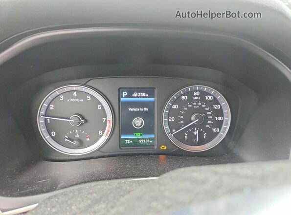 5NPE34AF5JH643004 2018 HYUNDAI SONATA Gray Vista del cuadro de instrumentos