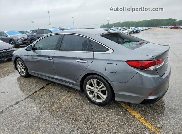 5NPE34AF5JH643004 2018 HYUNDAI SONATA Gray Trasero izquierdo