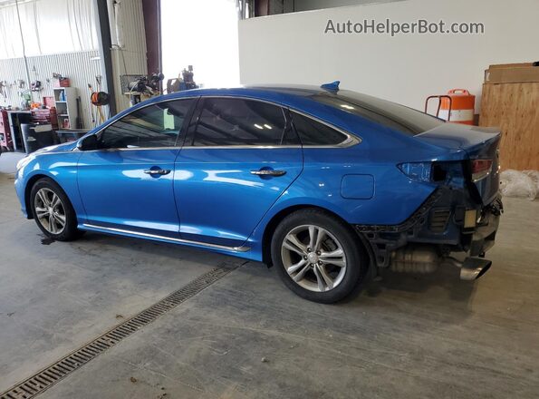 5NPE34AF5JH644413 2018 HYUNDAI SONATA Blue Tył lewy