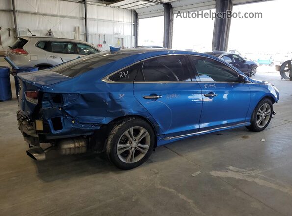 5NPE34AF5JH644413 2018 HYUNDAI SONATA Blue Tył prawy