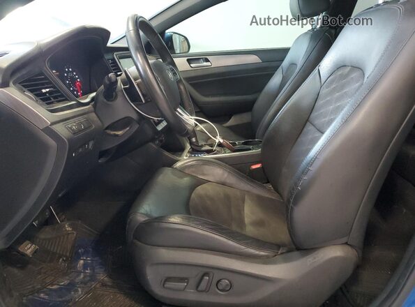 5NPE34AF5JH644413 2018 HYUNDAI SONATA Blue Widok wnętrza z przodu