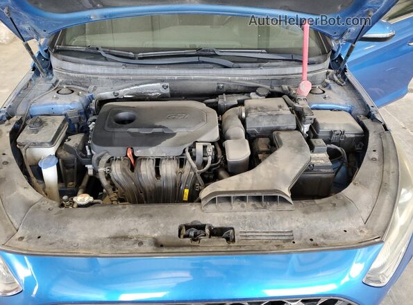 5NPE34AF5JH644413 2018 HYUNDAI SONATA Blue Widok wnętrza z tyłu
