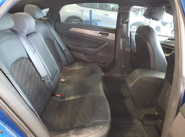 5NPE34AF5JH644413 2018 HYUNDAI SONATA Blue Widok tylnych siedzeń