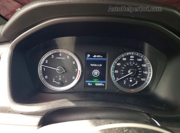 5NPE34AF5JH650907 2018 HYUNDAI SONATA Blue Instrument cluster view