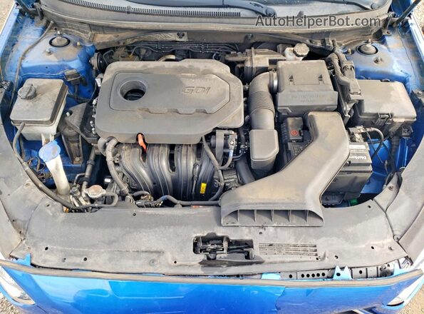 5NPE34AF5JH650907 2018 HYUNDAI SONATA Blue Rear interior view
