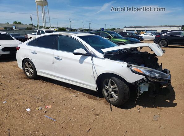 5NPE34AF5JH659168 2018 HYUNDAI SONATA White Delantero derecho