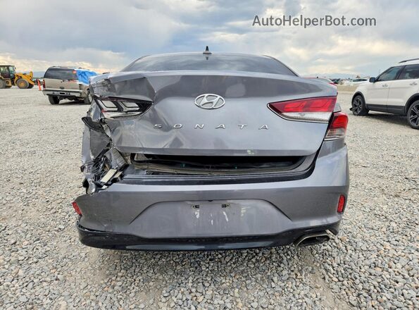 5NPE34AF5KH739507 2019 HYUNDAI SONATA Gray Вид ззаду
