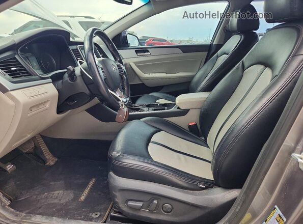 5NPE34AF5KH739507 2019 HYUNDAI SONATA Gray Вид салону спереду