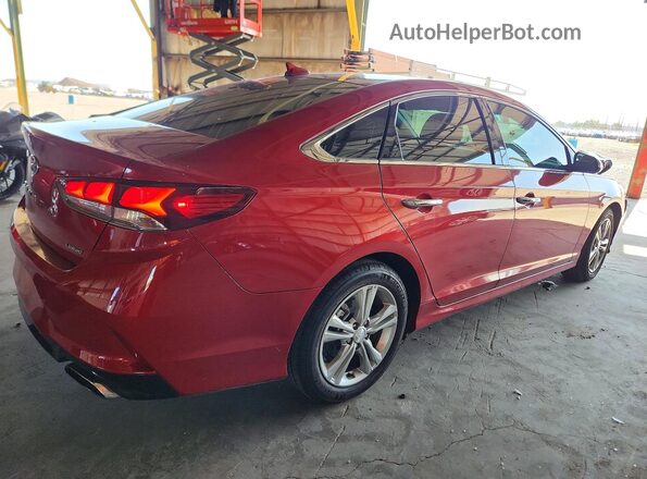 5NPE34AF5KH746764 2019 HYUNDAI SONATA Red Հետևի աջ
