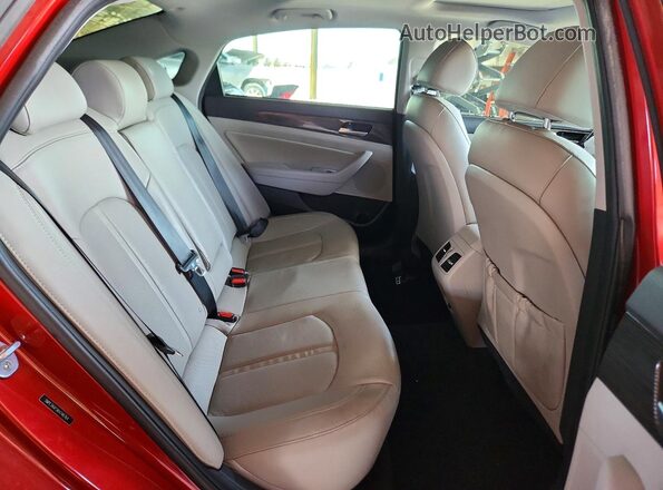 5NPE34AF5KH746764 2019 HYUNDAI SONATA Red Հետևի նստատեղերի տեսք