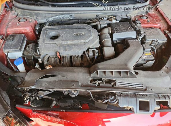 5NPE34AF5KH746764 2019 HYUNDAI SONATA Red Սալոնի հետևի տեսք