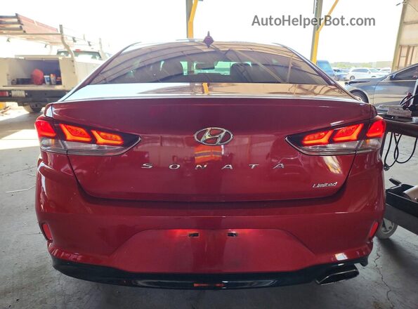 5NPE34AF5KH746764 2019 HYUNDAI SONATA Red Հետևի տեսք