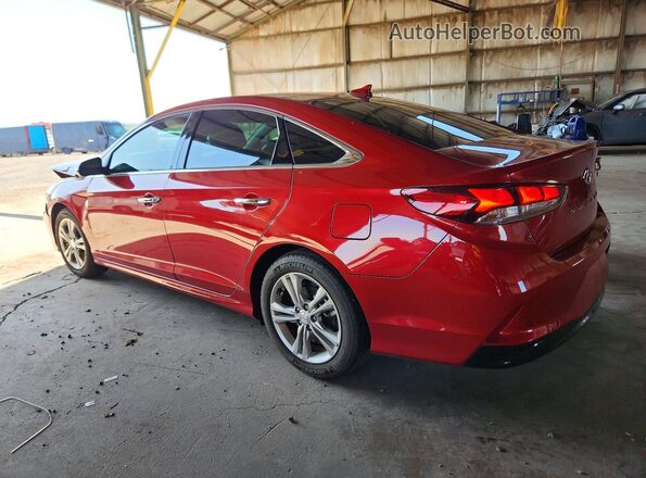 5NPE34AF5KH746764 2019 HYUNDAI SONATA Red Հետևի ձախ