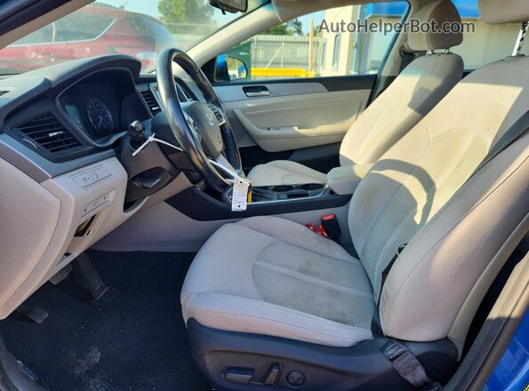 5NPE34AF5KH775763 2019 HYUNDAI SONATA Blue Vista interior delantera