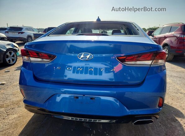 5NPE34AF5KH775763 2019 HYUNDAI SONATA Blue Vista trasera