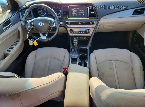 5NPE34AF5KH775763 2019 HYUNDAI SONATA Blue Vista del salpicadero