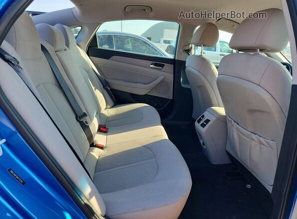 5NPE34AF5KH775763 2019 HYUNDAI SONATA Blue Vista de los asientos traseros