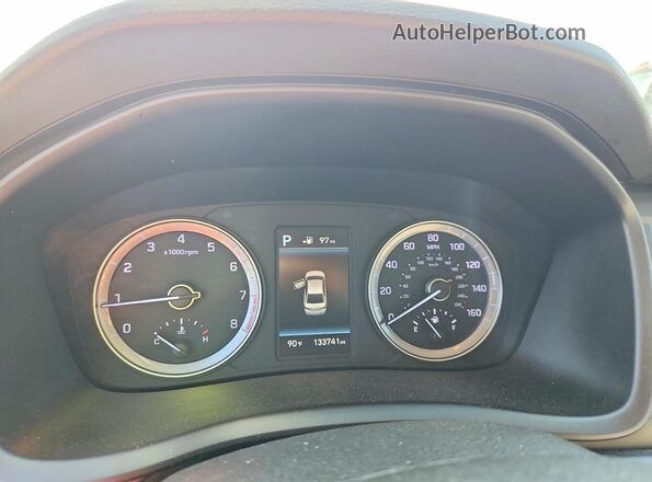 5NPE34AF5KH775763 2019 HYUNDAI SONATA Blue Vista del cuadro de instrumentos