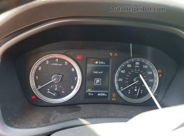 5NPE34AF5KH788724 2019 HYUNDAI SONATA White Widok zestawu wskaźników