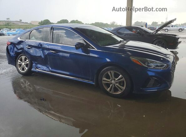 5NPE34AF5KH788884 2019 HYUNDAI SONATA Blue Front right