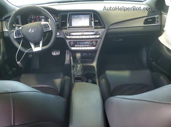 5NPE34AF5KH788884 2019 HYUNDAI SONATA Blue Dashboard view