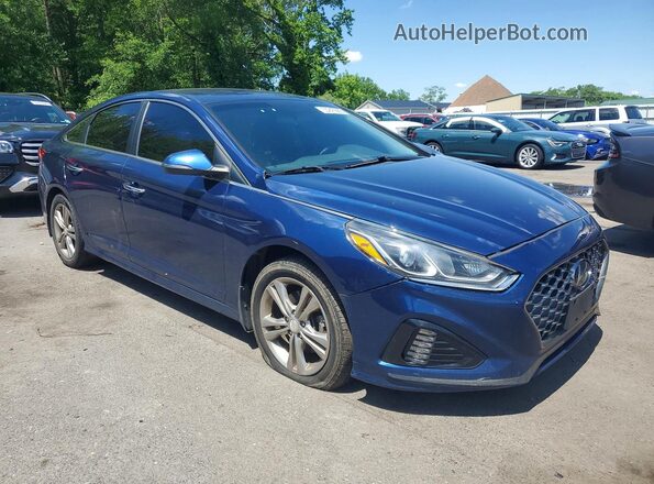 5NPE34AF5KH816960 2019 HYUNDAI SONATA Blue Przód prawy