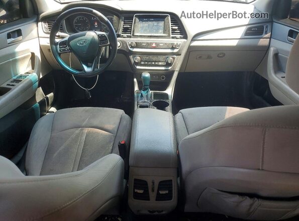5NPE34AF5KH816960 2019 HYUNDAI SONATA Blue Widok deski rozdzielczej