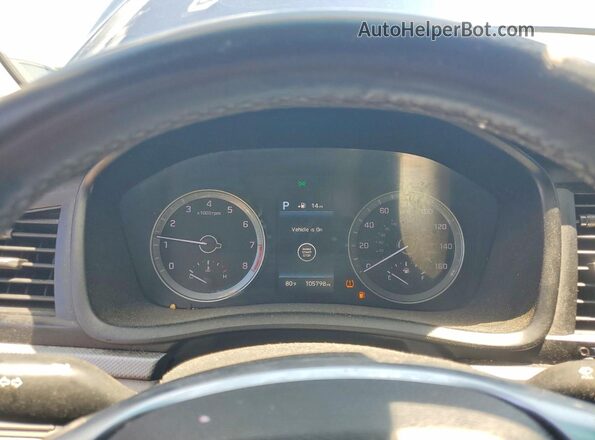 5NPE34AF5KH816960 2019 HYUNDAI SONATA Blue Widok zestawu wskaźników