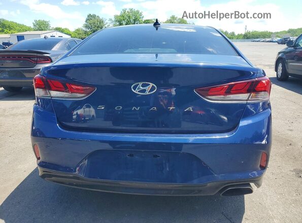 5NPE34AF5KH816960 2019 HYUNDAI SONATA Blue Widok z tyłu