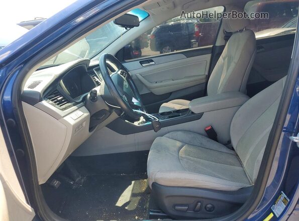 5NPE34AF5KH816960 2019 HYUNDAI SONATA Blue Widok wnętrza z przodu