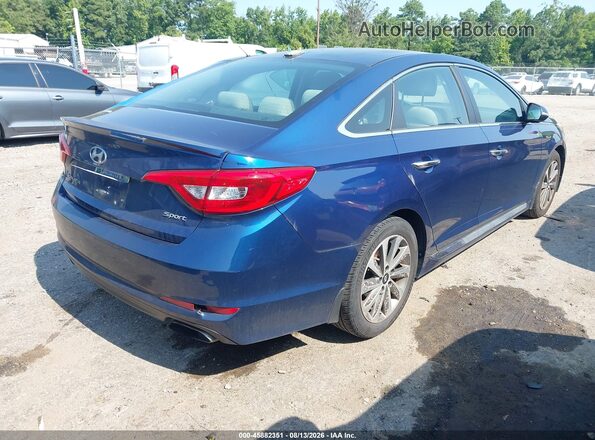 5NPE34AF6GH299370 2016 HYUNDAI SONATA Blue Trasero derecho