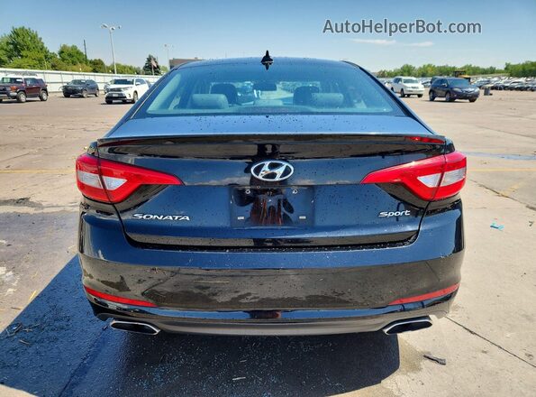 5NPE34AF6GH338152 2016 HYUNDAI SONATA Black უკანა ხედი