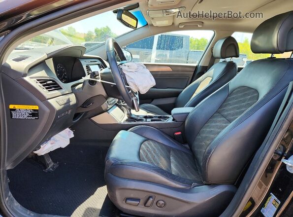 5NPE34AF6GH338152 2016 HYUNDAI SONATA Black წინა სალონის ხედი