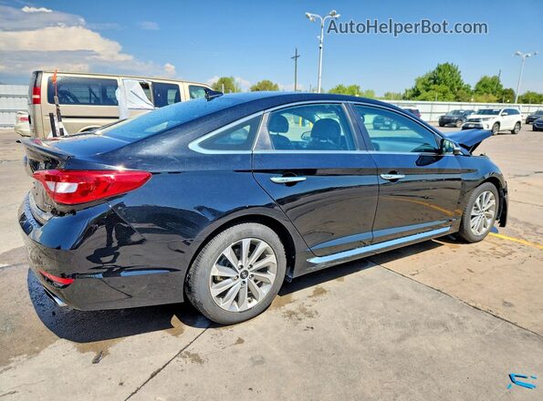 5NPE34AF6GH338152 2016 HYUNDAI SONATA Black უკანა მარჯვენა