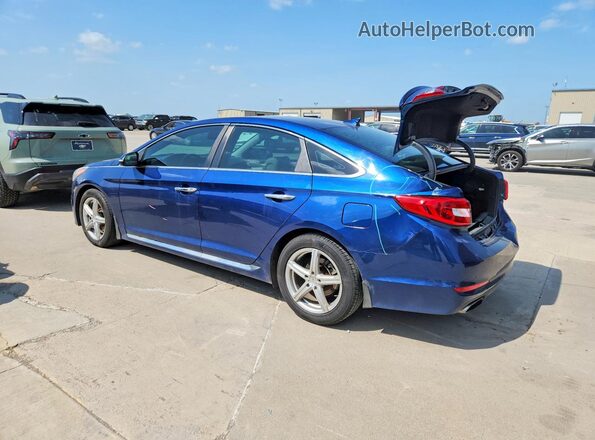 5NPE34AF6GH345649 2016 HYUNDAI SONATA Blue Հետևի ձախ