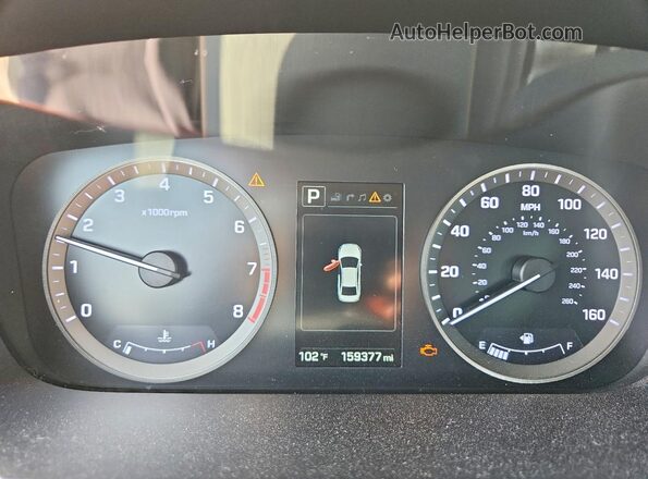 5NPE34AF6GH345649 2016 HYUNDAI SONATA Blue Սարքավորումների վահանակի տեսք