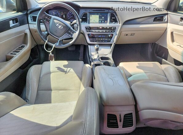 5NPE34AF6GH345649 2016 HYUNDAI SONATA Blue Առջևի վահանակի տեսք