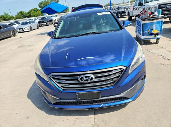 5NPE34AF6GH345649 2016 HYUNDAI SONATA Blue Դիմացի տեսք