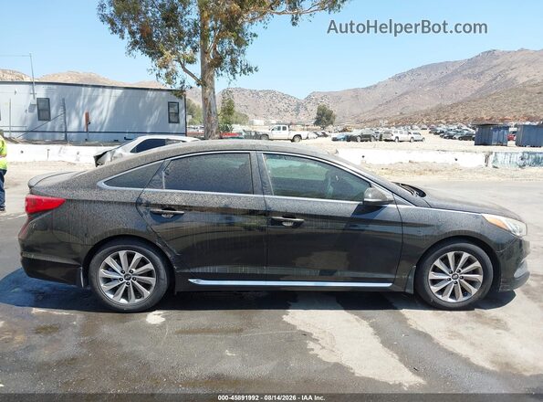 5NPE34AF6GH403484 2016 HYUNDAI SONATA Черный Вид задней части салона