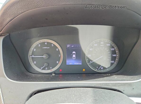 5NPE34AF6HH438057 2017 HYUNDAI SONATA Silver ხელსაწყოთა პანელის ხედი