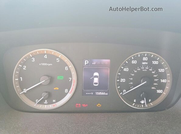 5NPE34AF6HH451116 2017 HYUNDAI SONATA Black Widok zestawu wskaźników