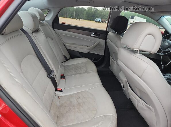 5NPE34AF6HH466604 2017 HYUNDAI SONATA Red Rear seats view
