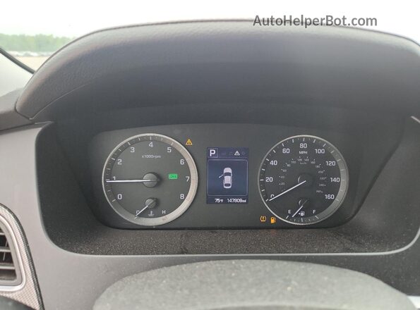 5NPE34AF6HH466604 2017 HYUNDAI SONATA Red Instrument cluster view