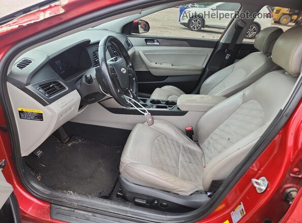 5NPE34AF6HH466604 2017 HYUNDAI SONATA Red Front interior view