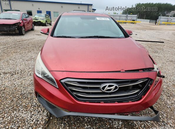 5NPE34AF6HH466604 2017 HYUNDAI SONATA Red Front view