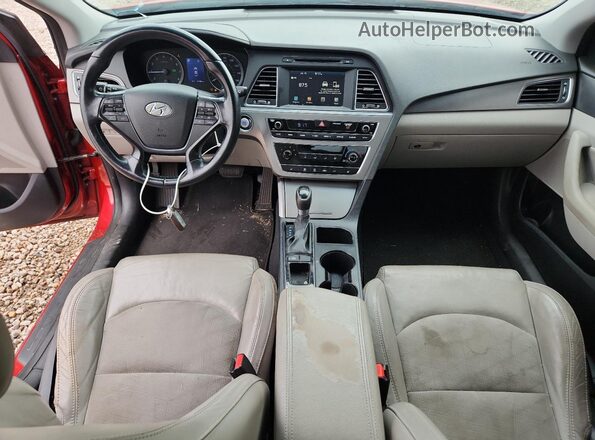 5NPE34AF6HH466604 2017 HYUNDAI SONATA Red Dashboard view