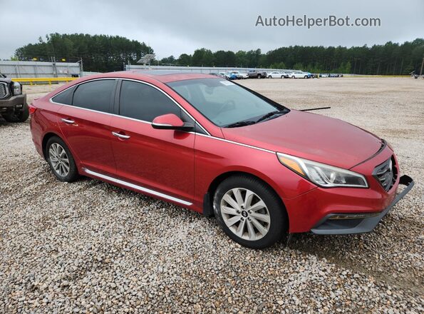 5NPE34AF6HH466604 2017 HYUNDAI SONATA Red Front right